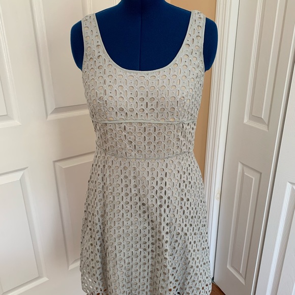LOFT Dresses & Skirts - Pale blue eyelet lace dress from Loft